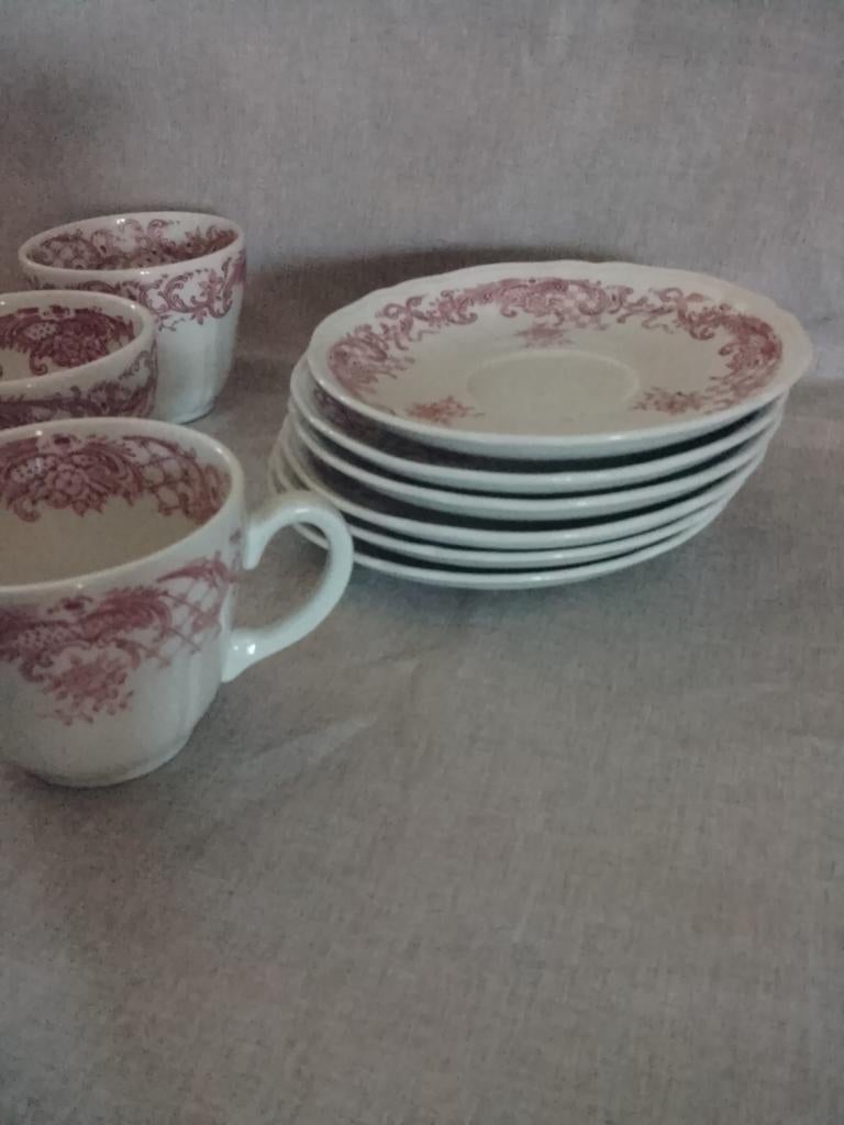 Villeroy en boch Valeria rood kop en schotels, Ophalen of Verzenden