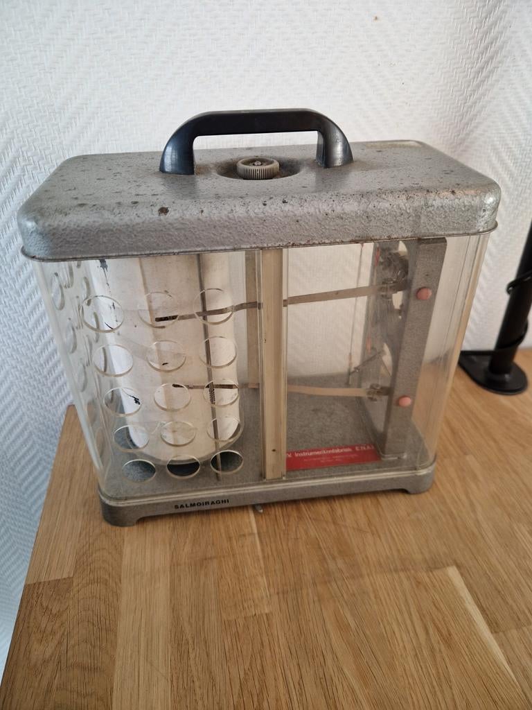 Vintage Salmoiraghi Thermohygrograaf - Instr.fabr. E.N.A.I, Ophalen of Verzenden, Gebruikt, Overige materialen, Minder dan 25 cm