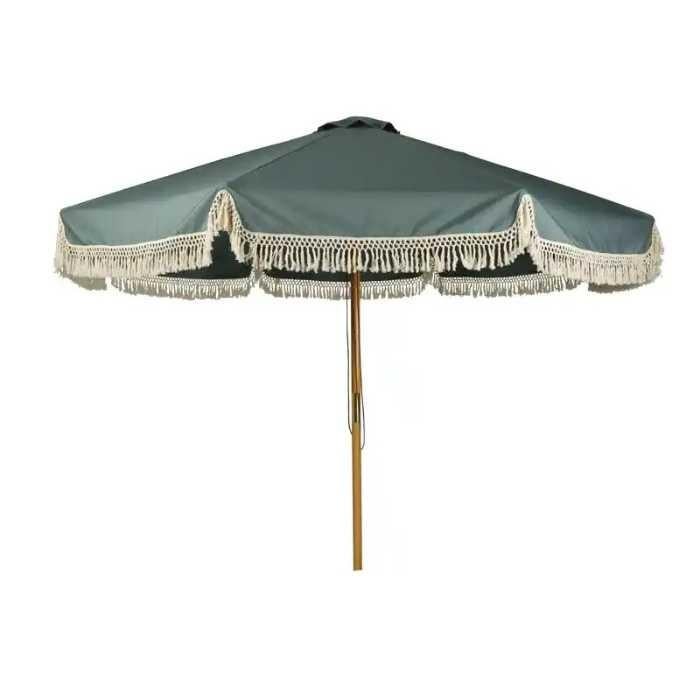 Parasol Vintage Groen (Nieuw in doos), Tuin en Terras, Parasols, Ophalen of Verzenden, Nieuw, 2 tot 3 meter, Stokparasol
