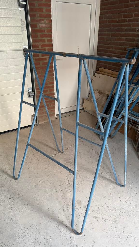 Metalen inklapbare bouwschragen, Ophalen of Verzenden, Gebruikt, Overige typen, Minder dan 2 meter