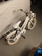 Witte kinderfiets 16 inch met bagagedrager, Fietsen en Brommers, Fietsen | Kinderfietsjes, Zijwieltjes, 16 tot 20 inch, Gebruikt