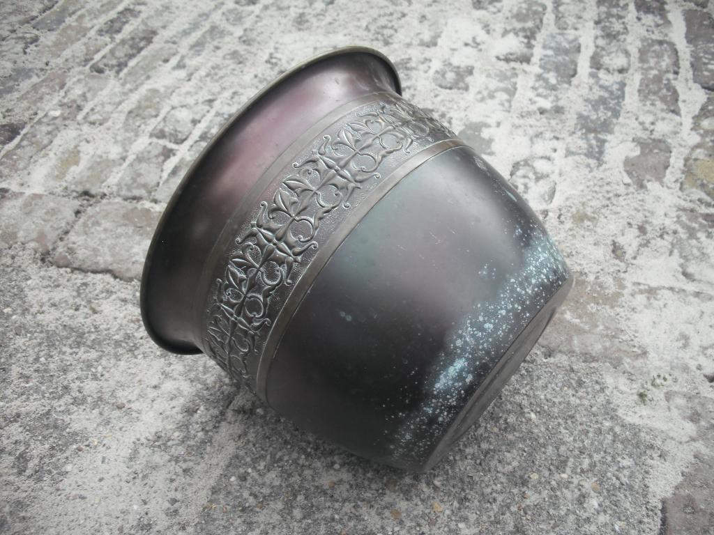 Vintage / messing bloempot, Antiek en Kunst, Antiek | Koper en Brons, Ophalen of Verzenden