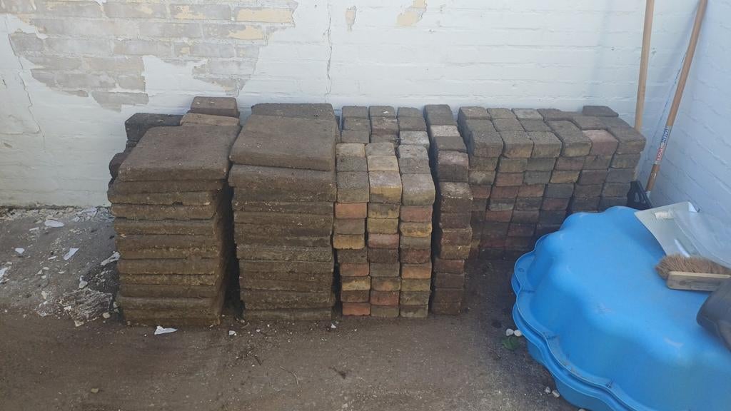 Tegels en klinkers, Ophalen, Gebruikt, Beton, Klinkers