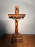 Vintage Houten Kruisbeeld met Jezusfiguur, Ophalen