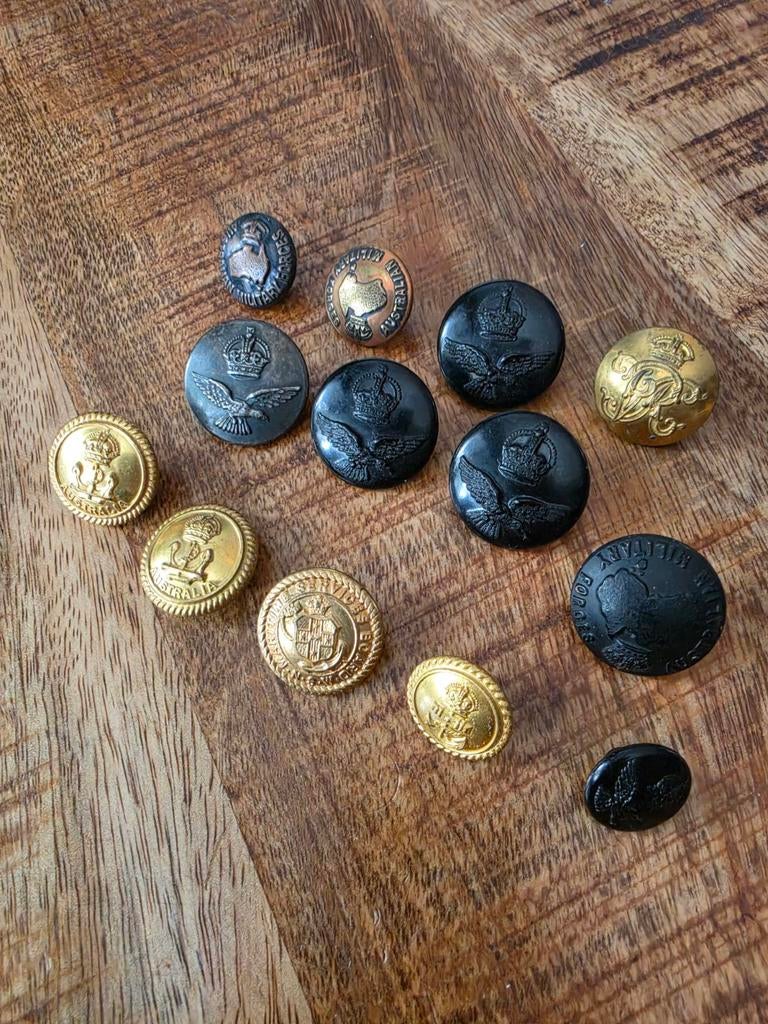 Australische marine,RAAF knopen ww2,Nederlands Indië, Ophalen of Verzenden, Marine, Nederland