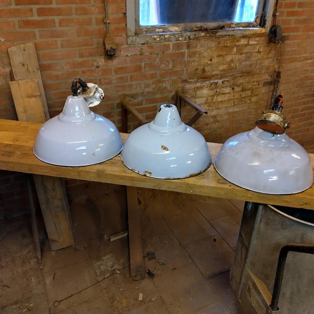 30,00 euro emaille lampen, Antiek en Kunst, Ophalen