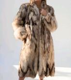 Echte Bontjas Blauwvos met rits kort/lang Wit Grijs, Kleding | Dames, Ophalen of Verzenden, Zo goed als nieuw, Maat 42/44 (L)