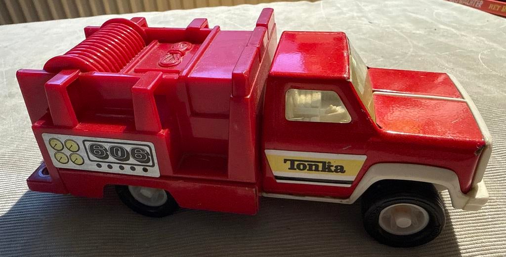 Tonka Antieke Brandweerwagen - Vintage Speelgoed, Verzamelen, Speelgoed, Gebruikt, Ophalen