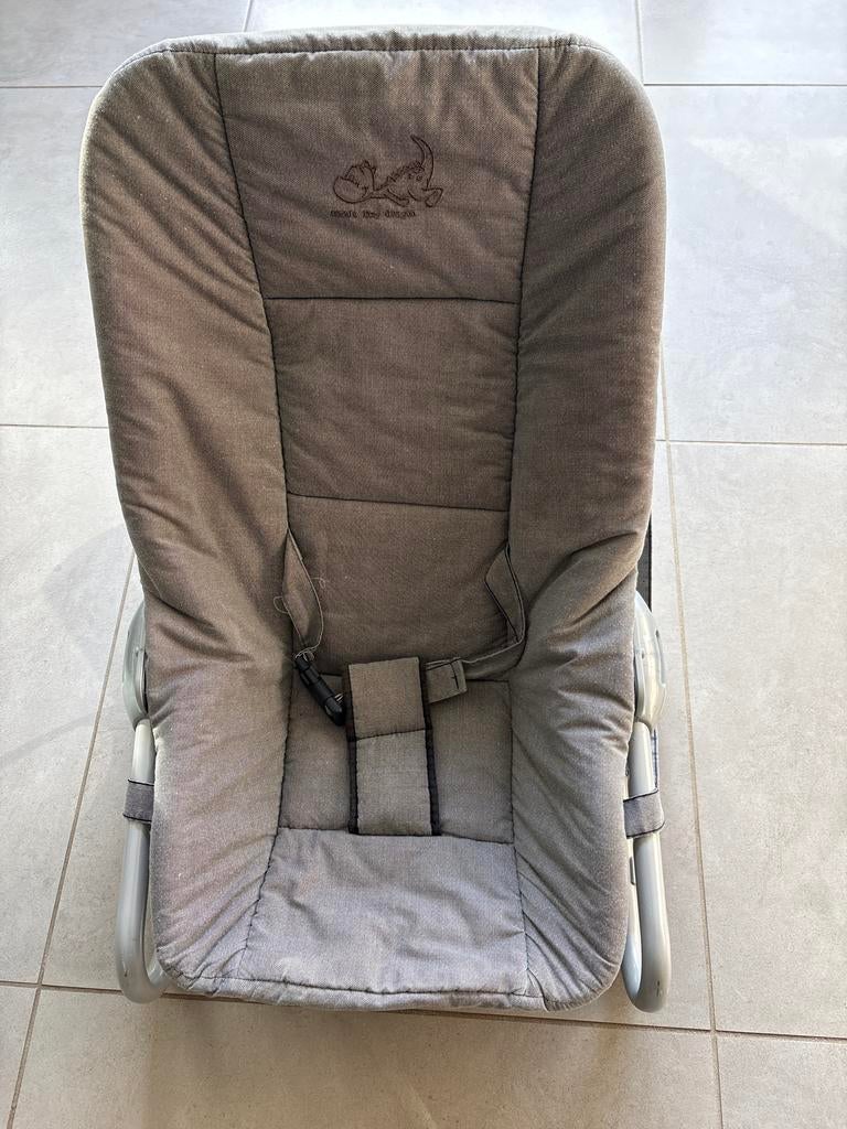Wipstoeltje grijs met gordel, Kinderen en Baby's, Wipstoeltjes, Gebruikt, Verstelbaar, Wipstoel, Ophalen