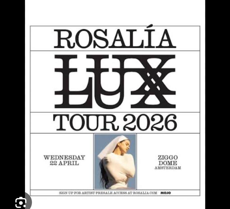 Rosalia LUX ziggodome donderdag, Eén persoon, Cadeaubon, Overige typen