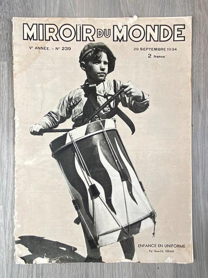 Miroir du Monde oud frans tijdschrift uniformen militaria, Verzamelen, Tijdschriften, Kranten en Knipsels, Tijdschrift, 1920 tot 1940