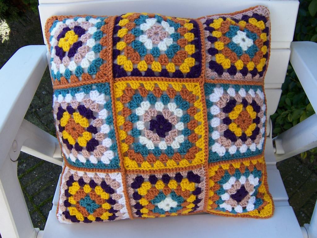SALE Granny square kussens, Ophalen of Verzenden, Nieuw, Vierkant
