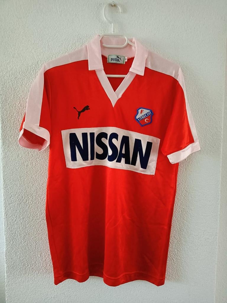 Vintage FC Utrecht wedstrijdshirt seizoen 83/84., Maat M, Ophalen of Verzenden, Zo goed als nieuw, Shirt