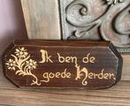 Bijbeltekst op hout, Ophalen of Verzenden, Zo goed als nieuw
