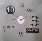 Sticker wandklok met uurwerk - Nieuw in verpakking, Verzenden, Nieuw, Analoog, Wandklok