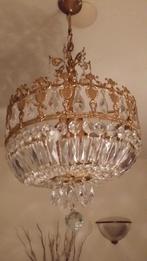 Gave antieke bronzen kristallen kroonluchter in  goede staat, Ophalen, Zo goed als nieuw