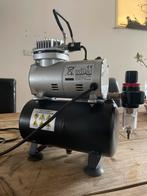 Wiltec compressor voor airbrush, Doe-het-zelf en Verbouw, Compressors, Gebruikt, Ophalen of Verzenden, Minder dan 200 liter/min