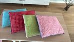 6 meiden kussentjes in felle kleuren, Ophalen, Gebruikt, Vierkant