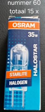 Nr. 60 Osram halopin, 30 tot 60 watt, Halogeen (gloei)lamp, Nieuw, Bipin of Steekvoet