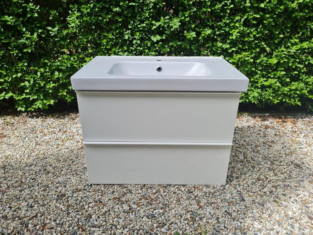 IKEA badkamermeubel glans wit 80 cm, Ophalen, 25 tot 50 cm, 50 tot 100 cm, Minder dan 100 cm