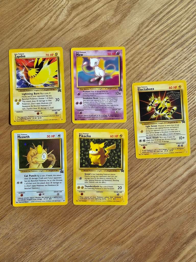 5 Black Star Promo Pokémon Kaarten, Ophalen of Verzenden, Zo goed als nieuw, Meerdere kaarten