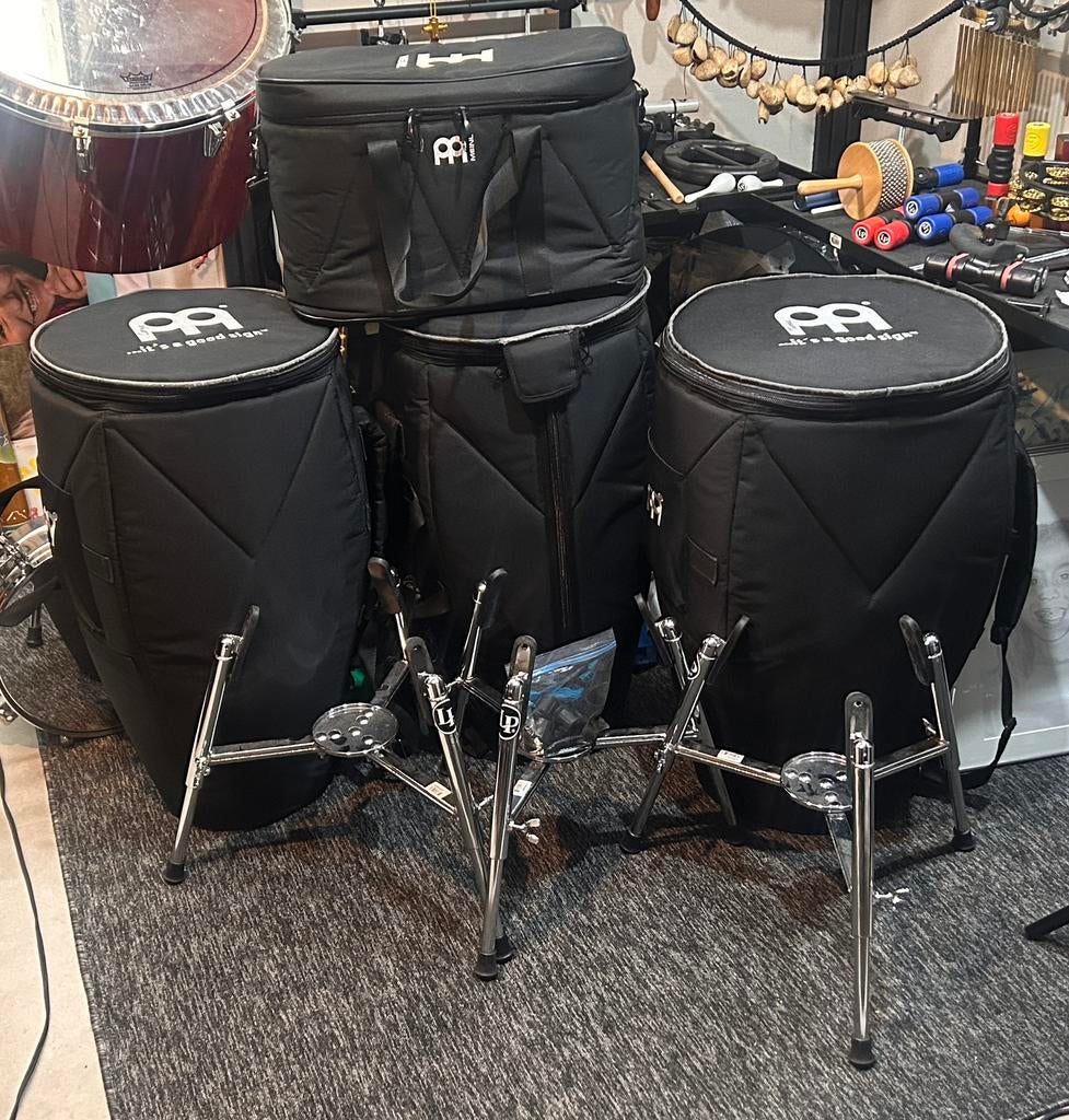 Latin Percussion conga & bongo set met extra's., Muziek en Instrumenten, Ophalen, Zo goed als nieuw, Melodische percussie