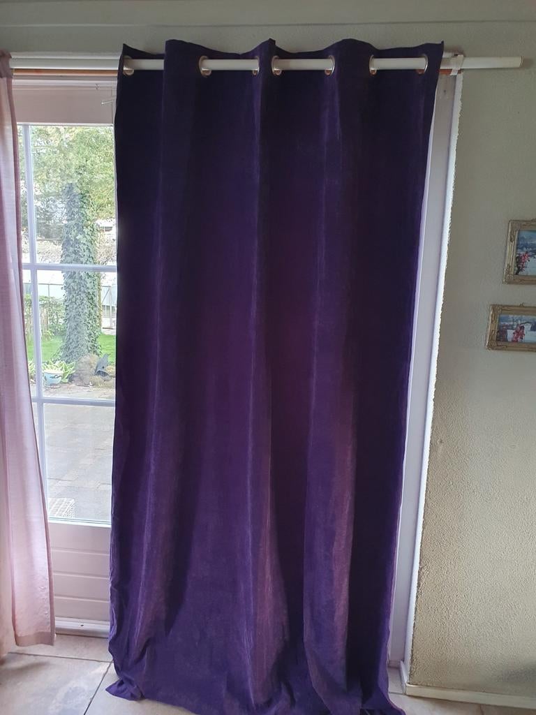 Velours gordijnen, Huis en Inrichting, Ophalen of Verzenden, 100 tot 150 cm, 200 cm of meer