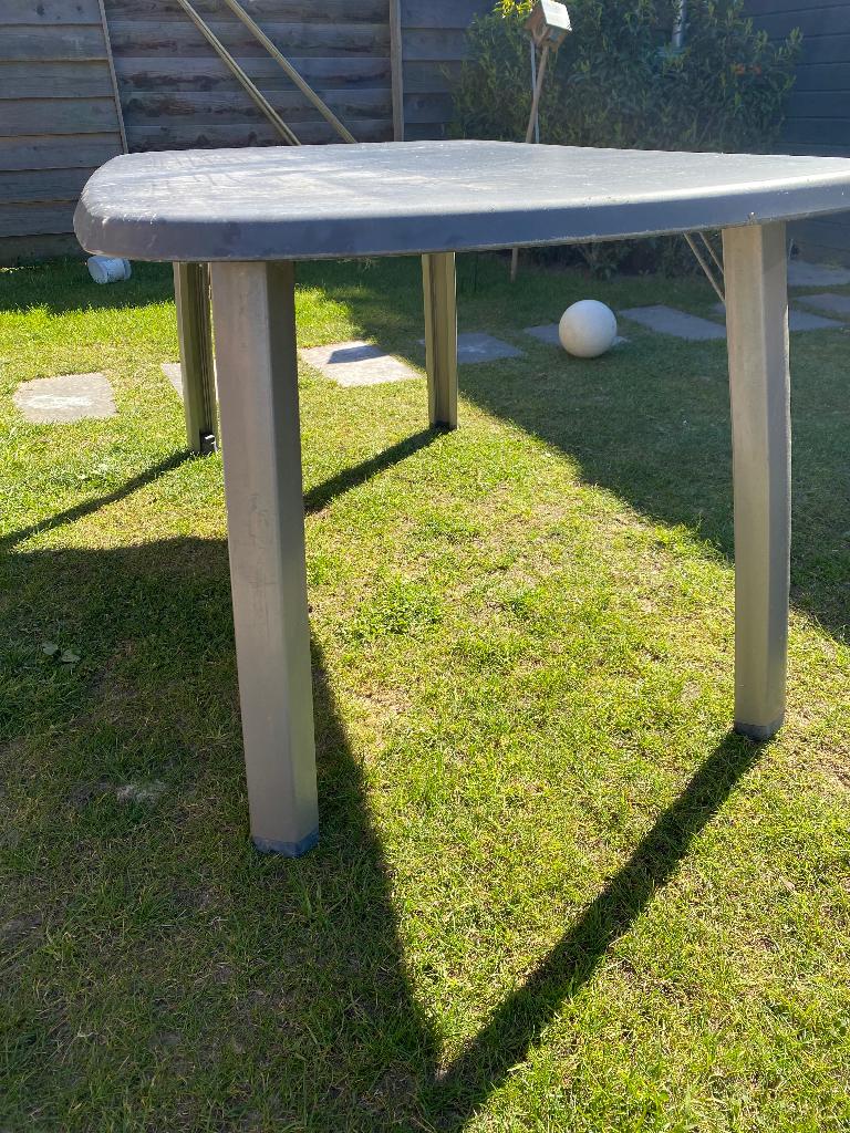 Tuin terras tafel, Ophalen, Gebruikt, Rechthoekig, Rvs