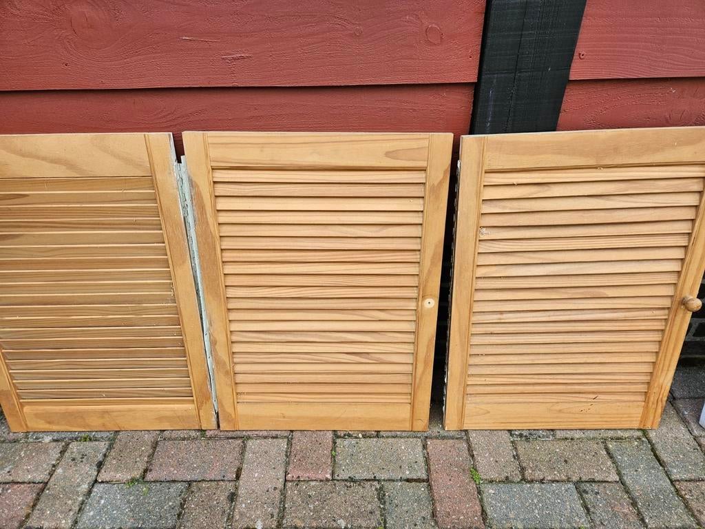 Houten Louvredeuren - Diverse Maten en Kleuren, Gebruikt, Minder dan 80 cm, Binnendeur, Minder dan 200 cm