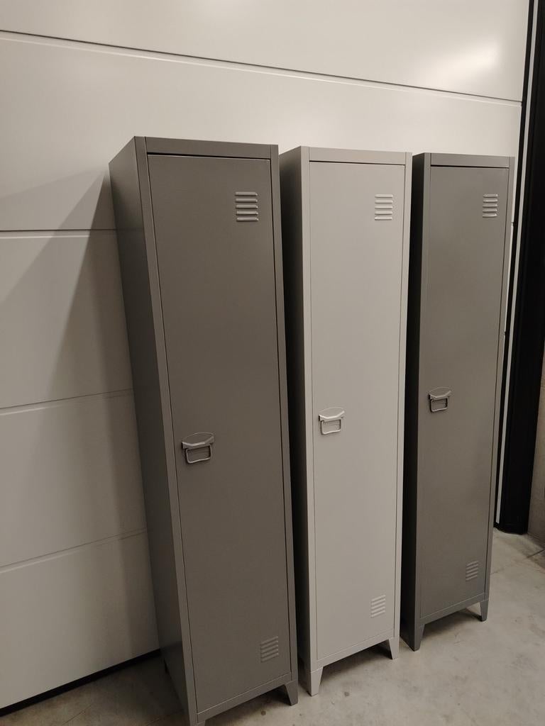 Lockerkasten, 3 stuks, grijs en wit, Huis en Inrichting, Ophalen, Zo goed als nieuw