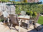 Queens Teak Tuinset 4 persoons, Tuin en Terras, Ophalen, 4 zitplaatsen, Gebruikt, Teakhout