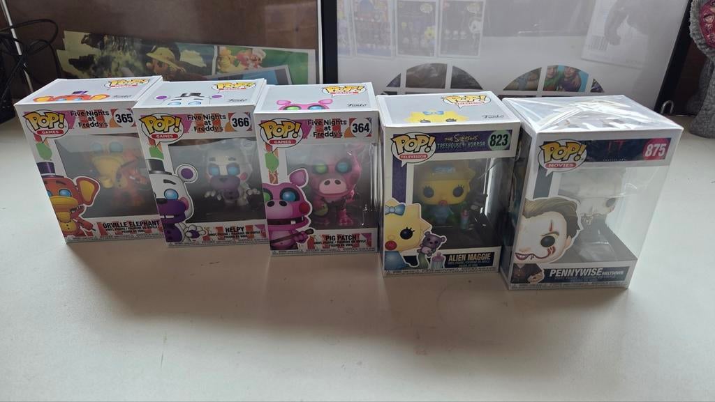 Funko Pop! Collectie: Five Nights at Freddy's, Simpsons, IT, Verzamelen, Poppetjes en Figuurtjes, Ophalen of Verzenden, Nieuw