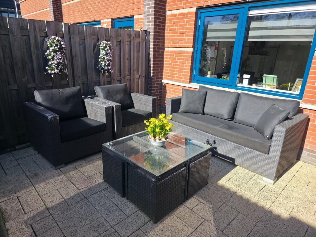 Loungeset, Tuin en Terras, Ophalen, Gebruikt, Loungeset, Bank