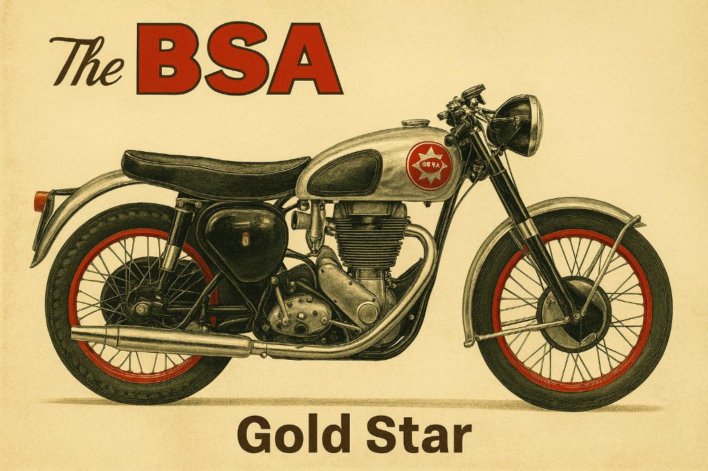 BSA Gold Star bord - 20x30cm, Verzenden, Nieuw, Reclamebord