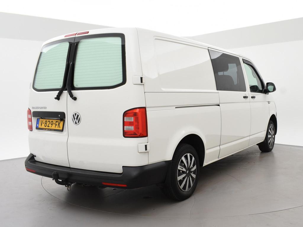 Volkswagen Transporter 2.0 TDI L2H1 5-PERS DUBBEL CABINE EUR, Auto's, Bestelauto's, Voorwielaandrijving, Stof, Gebruikt, 4 cilinders