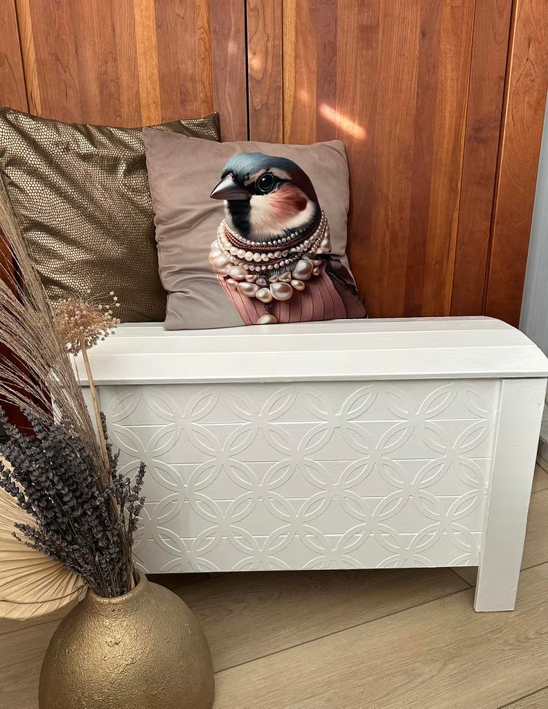 UNIEKE dekenkist speelgoedkist opbergkist klep bankje WIT, Huis en Inrichting, Woonaccessoires | Kisten, Ophalen, Zo goed als nieuw