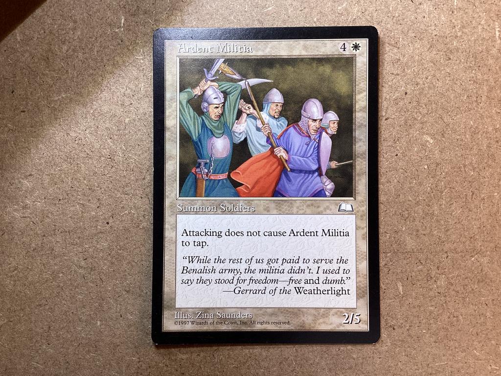 1x Ardent Militia (Excellent), Ophalen of Verzenden, Zo goed als nieuw, Losse kaart