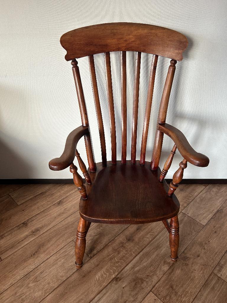 Antieke Windsor Stoel - Captain’s Chair - Smoker’s Bow - 19e, Antiek en Kunst, Ophalen