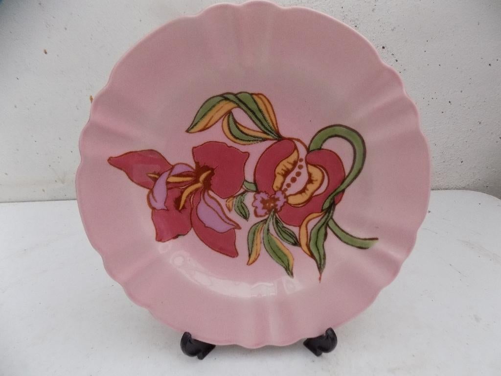 Wanddecoratie wandbord roze plateel Katwijk, Huis en Inrichting, Ophalen of Verzenden, Zo goed als nieuw