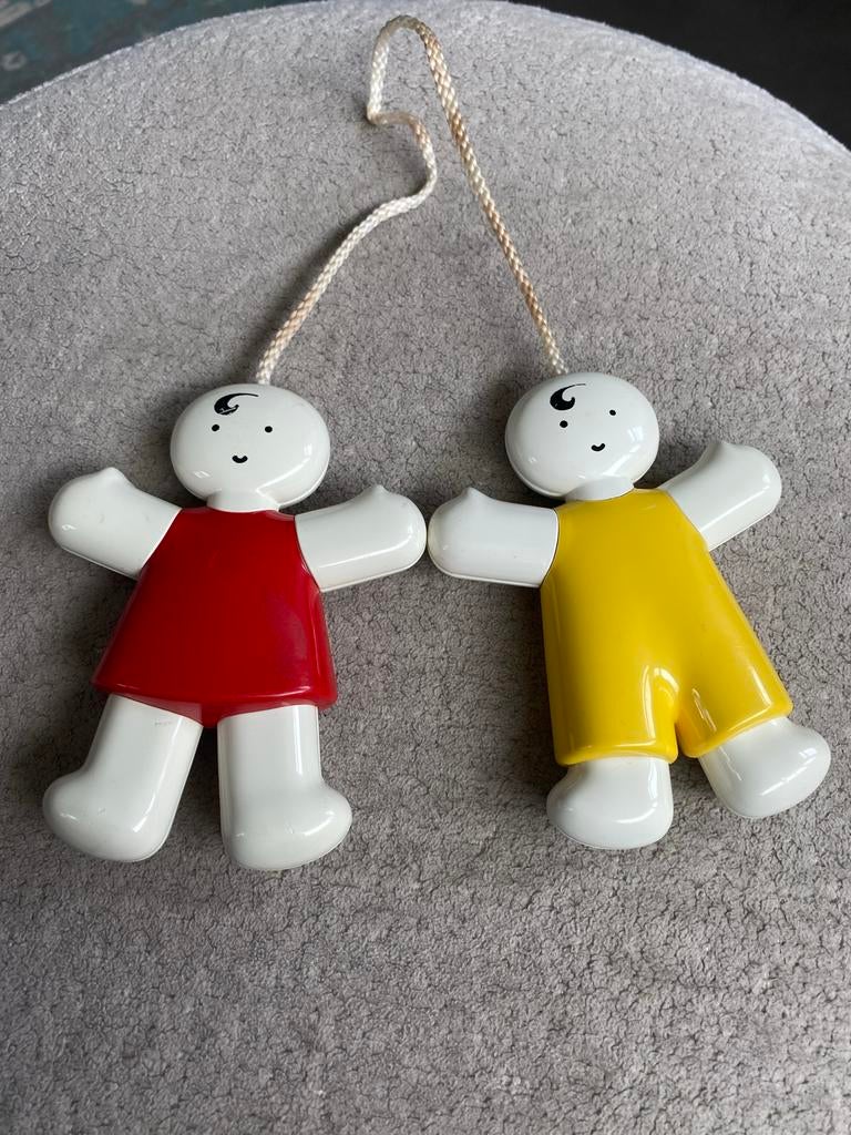 Vintage AMBI Toys Pram Pals Jack & Jill rammelaars Jaren '80, Ophalen of Verzenden, Gebruikt, Jongen of Meisje
