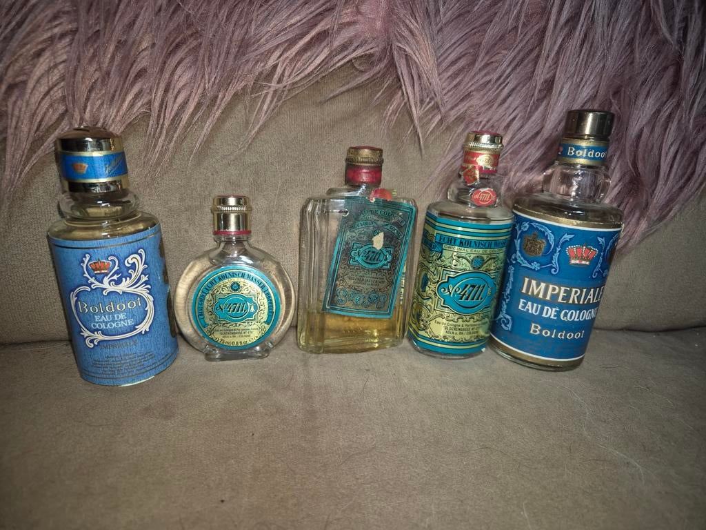 Vintage 4711 Boldoot Eau de Cologne Flesjes - 5 Stuks, Ophalen of Verzenden, Gebruikt