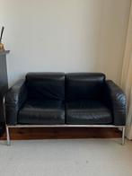 Vintage leren design bank – LC2 / Le Corbusier stijl, Ophalen, Gebruikt, Tweepersoons, 75 tot 100 cm