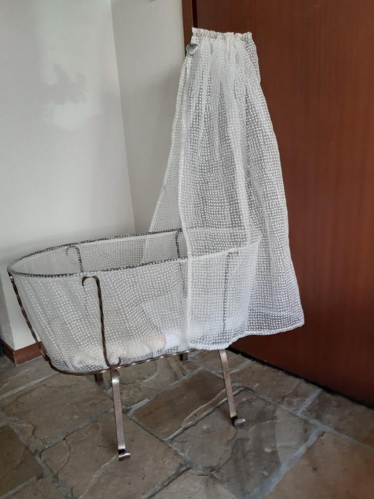 poppenwieg handwerk smeedijzer bekleed, Ophalen, Gebruikt