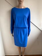 LaDress travelstof jurk maat 36/38 blauw koningsblauw, Kleding | Dames, Blauw, Ophalen of Verzenden, Zo goed als nieuw, Knielengte
