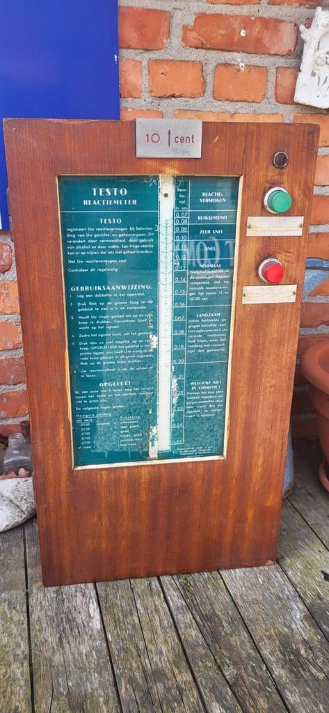 Vintage Testo Reactiemeter - Jaren '50/'60 Cafeautomaat, Ophalen, Gebruikt