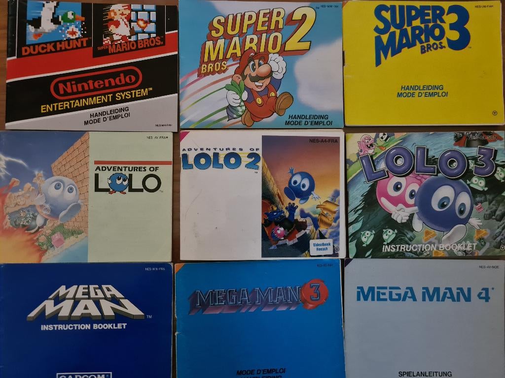 MANUAL / HANDLEIDING div.ZELDA MEGAMAN MARIO DONKEY KONG enz, Spelcomputers en Games, Games | Nintendo NES, Gebruikt, 1 speler