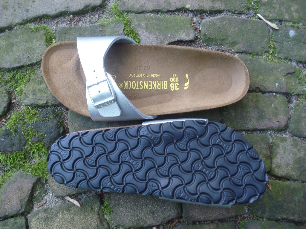 BIRKENSTOCK MADRID ZILVER NIEUW 36 GRATIS VERZENDING POST, Slippers, Overige kleuren, Birkenstock 36, Verzenden