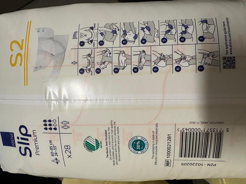 Luier ABENA SLIP 2S , Geen Gratis, Ophalen, Nieuw