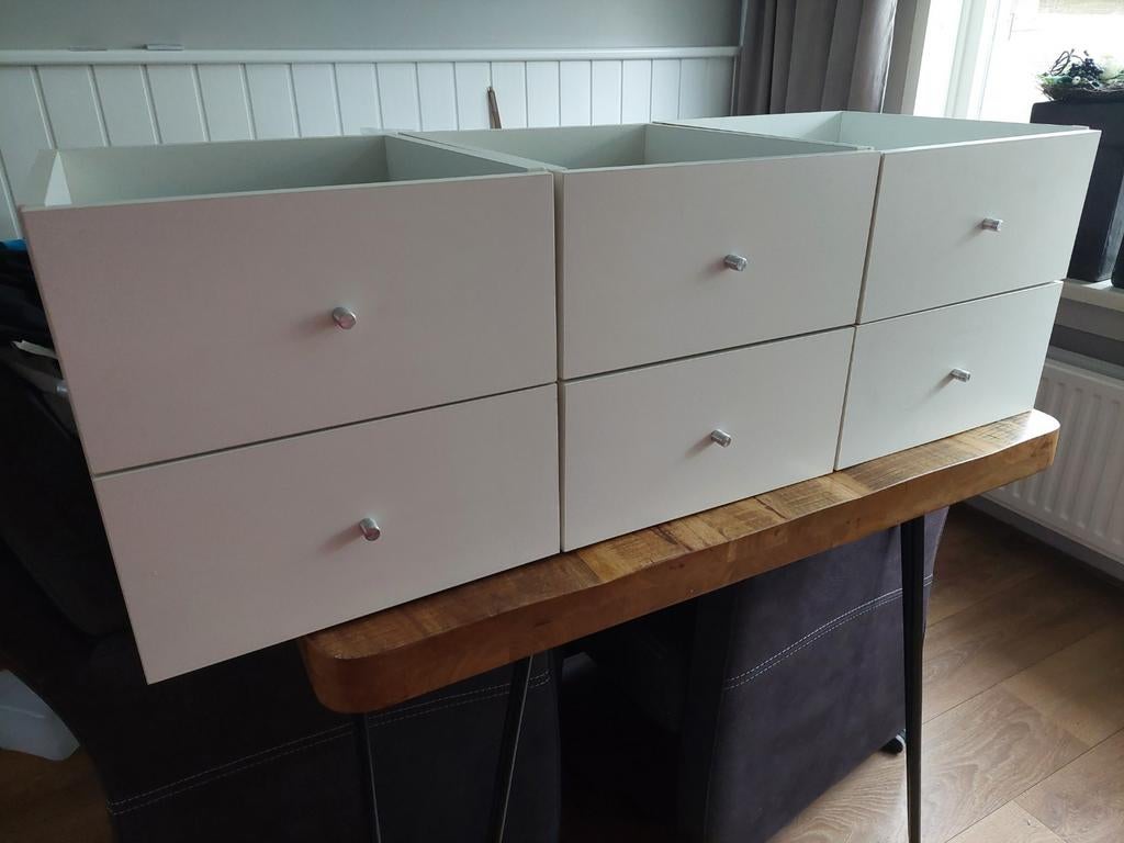3x KALLAX Inzet met 2 lades Ikea, Ophalen, Minder dan 50 cm, Zo goed als nieuw, Minder dan 100 cm