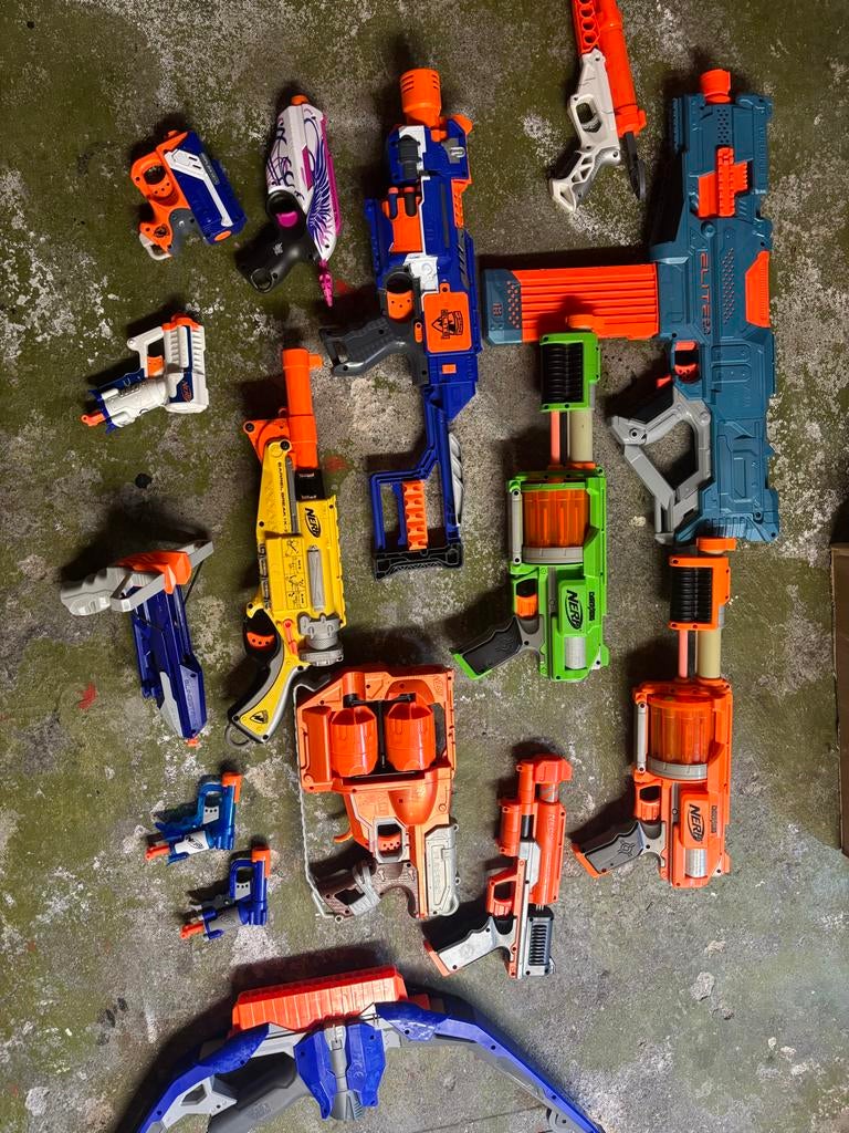 Grote verzameling Nerf geweren, Ophalen of Verzenden, Gebruikt